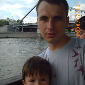 Фотография "на катере с сыном 07,2008 г"