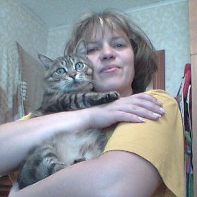 Фотография "я и мой кот Петя"