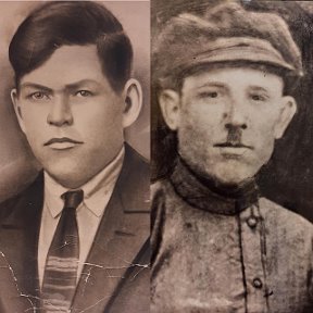 Фотография "Мои два деда ушедшие на войну и не вернувшиеся, слева Зулин Павел Иванович, и Баев Леонтий Николаевич"