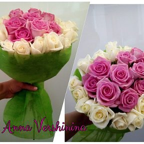 Фотография "Заказ на букет из 31 розы для поздравления молодоженов"
