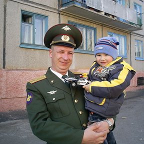 Фотография "я с сыном, 9 мая 2008г"