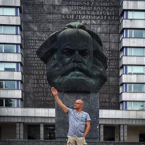 Фотография "Верной дорогой идем, товарищи! Город Хемниц, во времена ГДР - Карл-Маркс-Штадт."