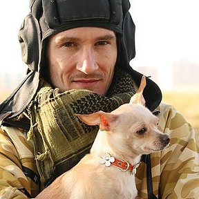 Фотография "танкист и собака ) "