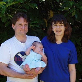Фотография "My husband Jeff, our little girl Aleks, and I."