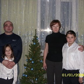 Фотография "моя семья встречает 2008-й г."