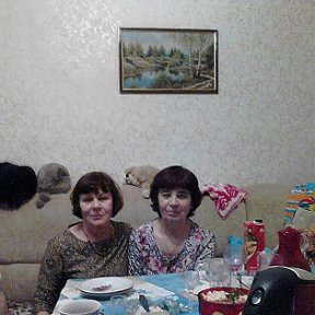 Фотография "Клара  привет из Омска.Посылаю фото,тут я с подругой на дне рождение."