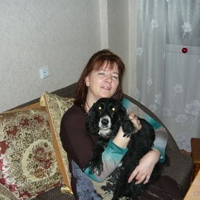 Фотография "С собакой Тиной на Новый 2009г.в г.Томске"