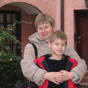 Фотография "Я с сыночком. Гуляем по Аугсбургу"