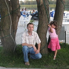 Фотография "Берег Черемшана с дочкой Даной."