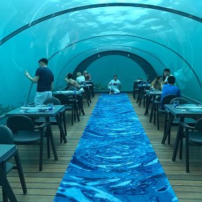 Фотография "Мальдивы, 2018. 5.8 undersea restaurant "