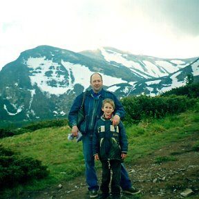 Фотография ""Снежный Барсик " и я.
 Говерла 2004"