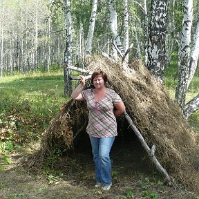 Фотография "Шалаш косарей  в горах"