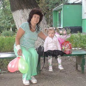 Фотография "с младшей внучкой Машей "