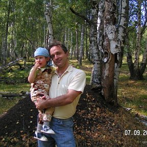 Фотография "Я с дочерью в осеннем лесу"