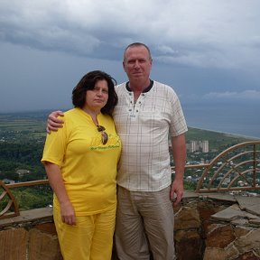 Фотография "Мы с супругой в Гаграх"