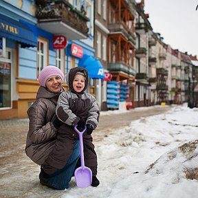 Фотография "Я, Кирюша и лопатка (Польша, Слубице, 07.02.2010)"