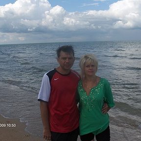 Фотография "мы с алексеем на азовском море ."