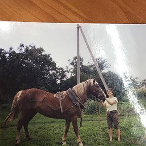 Фотография "Я и наша Майка. Идём на водопой."