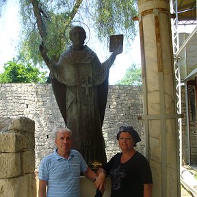Фотография "Мы с Мишей в храме Святого Николая в г. Демре."
