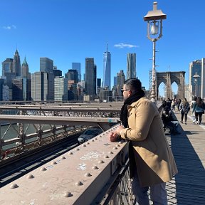 Фотография "NY Brooklyn bridge with view of Manhattan 🌇🏙🎆"