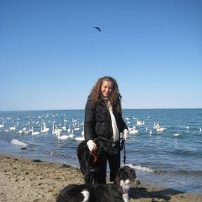 Фотография "Я, Домино и Мефисто, апрель 2009, Охотское море"