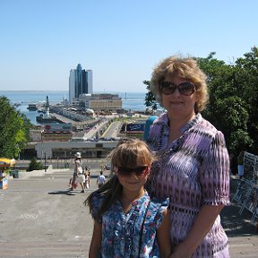 Фотография "я с внучкой в Одессе"