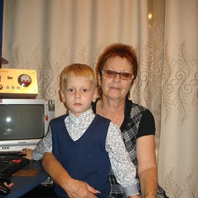 Фотография "Я с внуком Родионом (6 лет)"