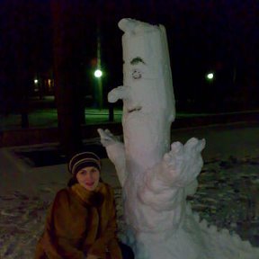 Фотография "Катя и снеговик"