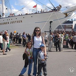 Фотография "Еще пока карапузы и я на регате в Турку"