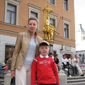 Фотография "Москва, Арбат, лето 2007 г.
Я с сыном."