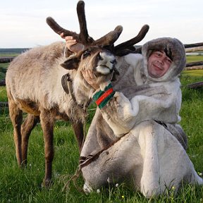 Фотография "Я с северным оленем.Республика Коми."