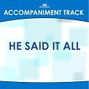 Mansion Accompaniment Tracks - He Said It All High Key C Db D Without Background…