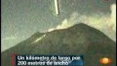 Huge Cigar Shaped UFO Entering Popocatepeti Volcano in Mexic...