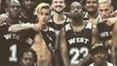 Justin Bieber Insane Trick Shot At Kanye West Birthday