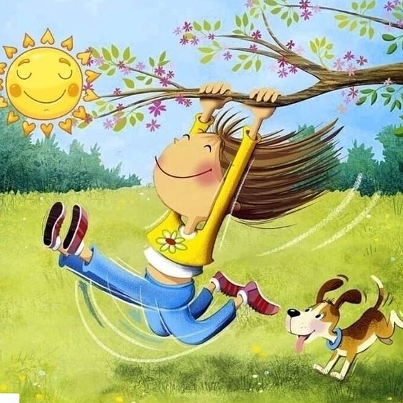 Картинки позитивные мультяшные A warm spring breeze, Lucy Fleming Illustrations Cute drawings, Cute art, Illust