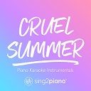 Sing2Piano - Cruel Summer Originally Performed by Taylor Swift Piano Karaoke…