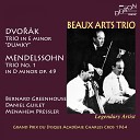 Beaux Arts Trio Menahem Pressler Daniel Guilet Bernard… - Trio No 1 in D Minor Op 49 I Molto allegro…