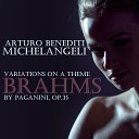 Arturo Benedetti Michelangeli - Variations on a Theme by Paganini Op 35 Book 2 Variation XIII Un poco pi…