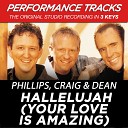 Phillips Craig Dean - Hallelujah Your Love Is Amazing Performance Track In Key Of A With Background…