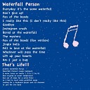 Waterfall Person - Lift Up Your Hearts