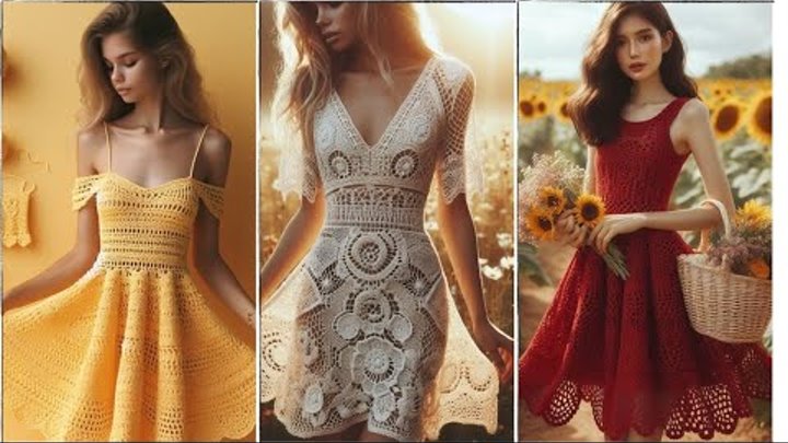 beautiful crochet dresses🧶❤️🌷❣️ #croche#dress#knit#knitting