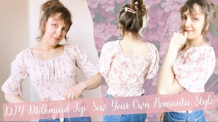 Diy  Cottagecore Milkmaid top👚 easy to sew with pattern