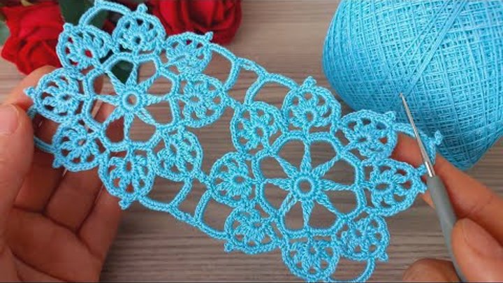 Fantastik🔆Easy Beautiful Crochet Pattern🌜Summer Blouse Table Runne ...