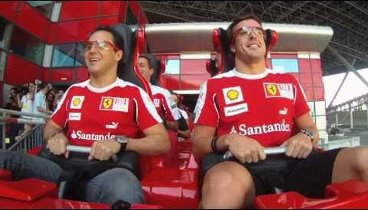 Ferrari's Alonso and Massa ride world's fastest rollercoaste ...