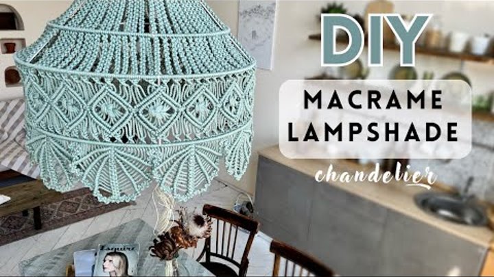 DIY Large Macrame LampShade Tutorial #2 │ Chandelier Tutorial │ Bohe ...