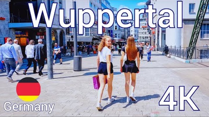 Wuppertal Germany/ Walking tour in Wuppertal  4k 60fps (☀️2023)