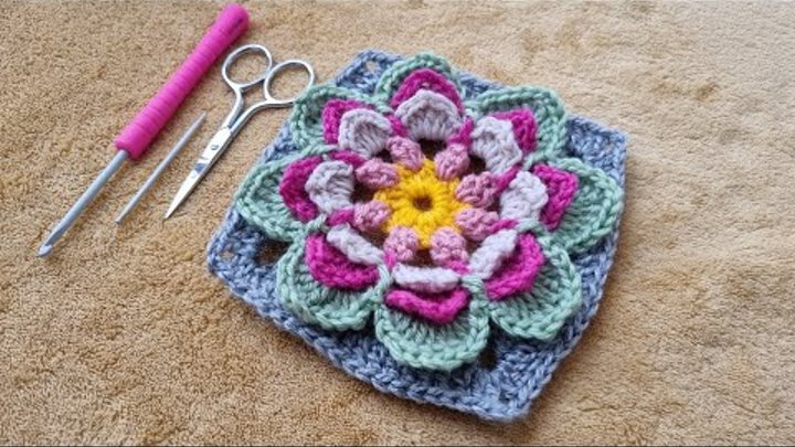 ⭐Уникална Водна лилия⭐изплетена на една кука/Water Lily Crochet pattern