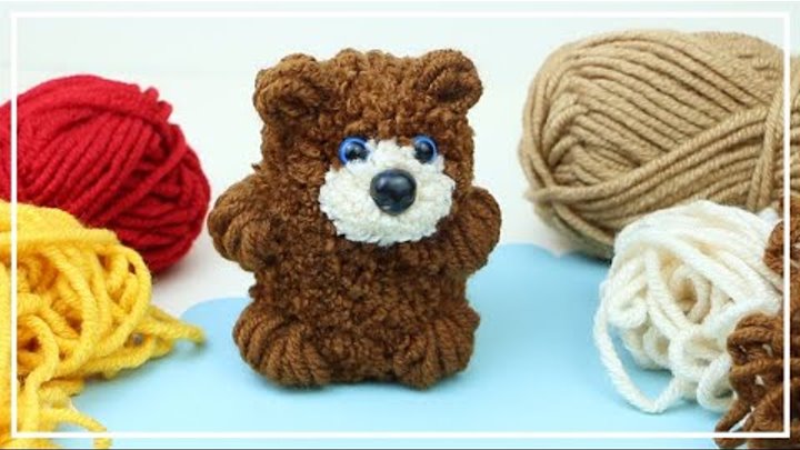 Новый удивительный способ сделать МЕДВЕЖОНКА ИЗ НИТОК 🐻🧶 Yarn Tedd ...