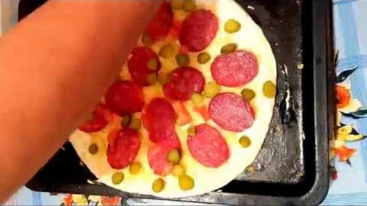 🍕 🍕 🍕  Пицца за 5 минут! 👍 Самый быстрый рецепт ОЧЕНЬ  вкусной п ...