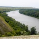 Фотография "На своде Гороховской пещеры. Река Дон.
"